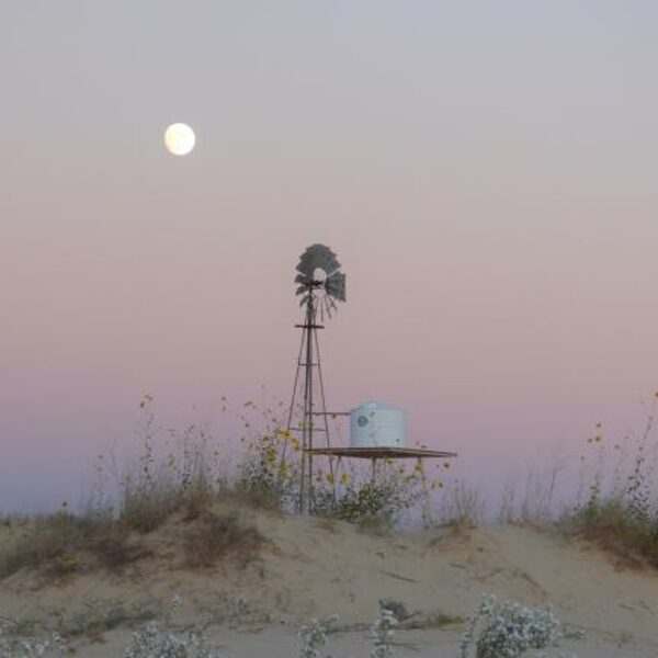 moonset at monahans sandhills state park texas
