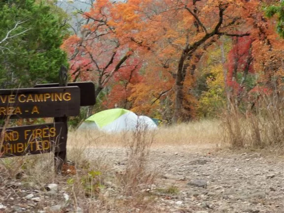 camp sites at lost maples state natural area texas